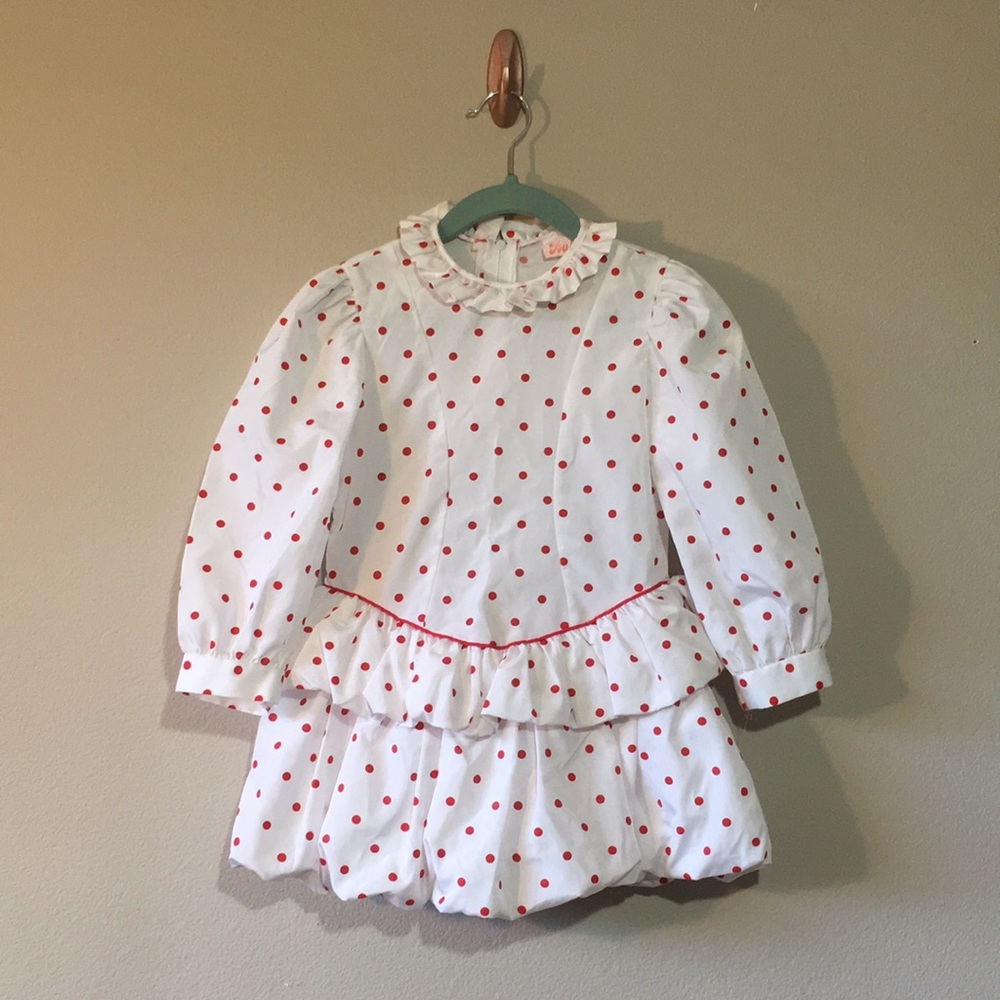 Vintage polka dot party dress 4T